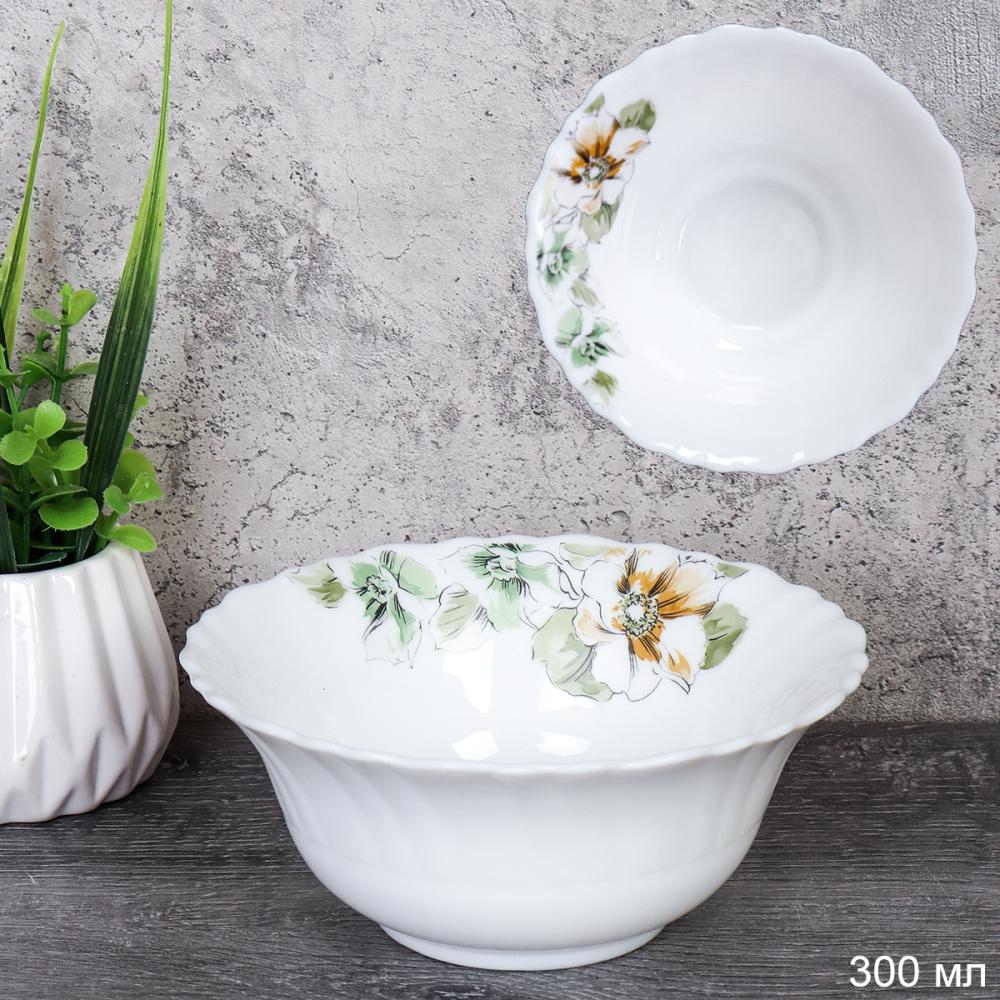 Салатник 300 мл 125 мм / LHBW-50XN (7364) /уп 6/72/ Графические цветы