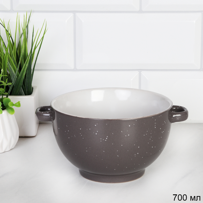 Супница с ручками 700 мл ШТУЧНО RT-653 / 2 СОРТ