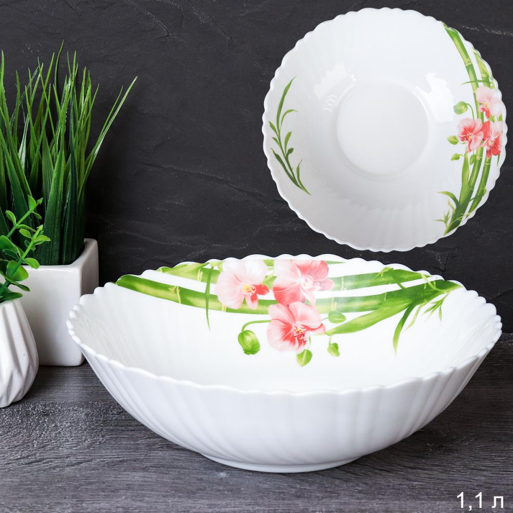 Салатник 1100 мл 200 мм / O302008CE BB405 /уп 24/ Орхидея