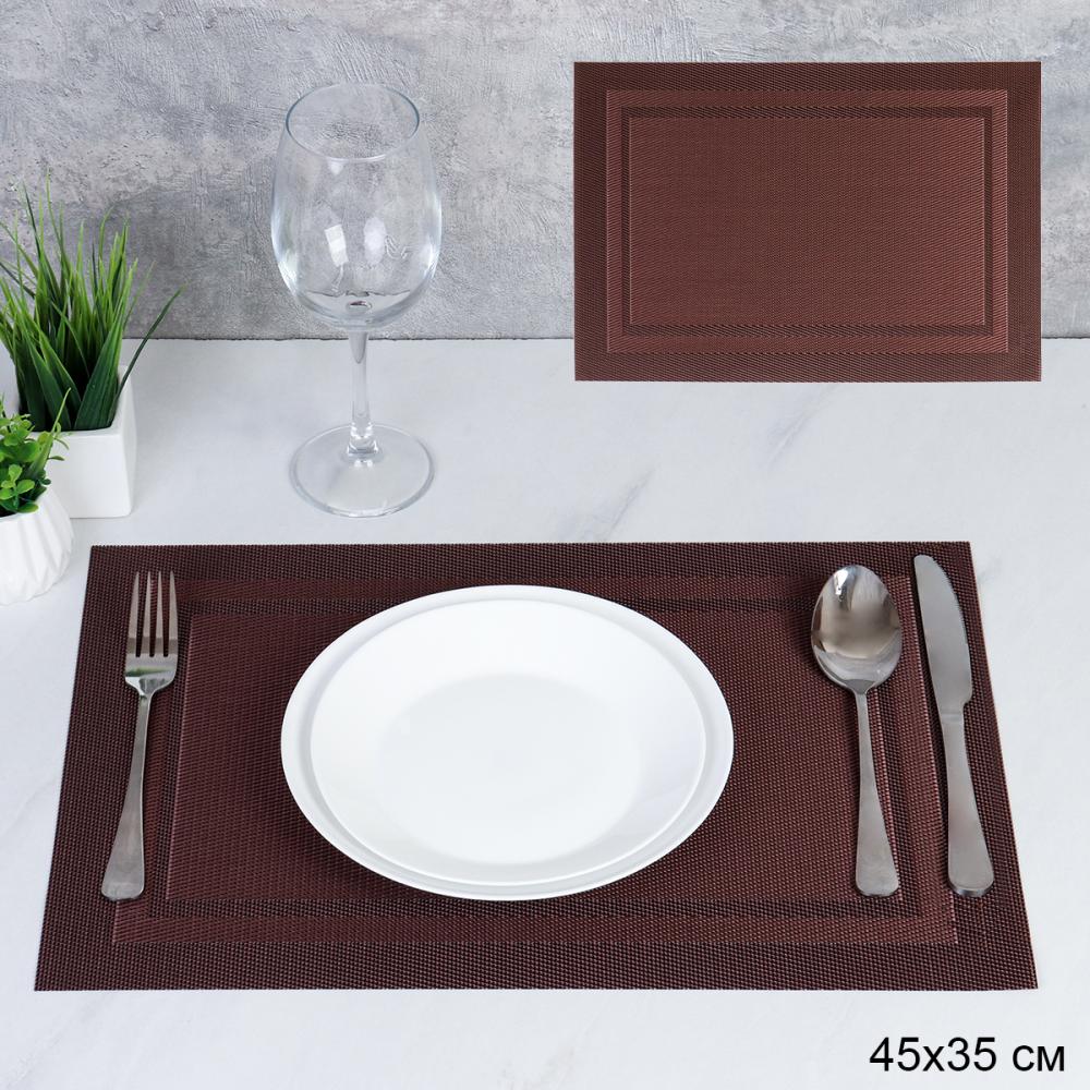 Салфетка для стола 30х45 см Кант / L-808-B /уп.6/300/* Темный шоколад