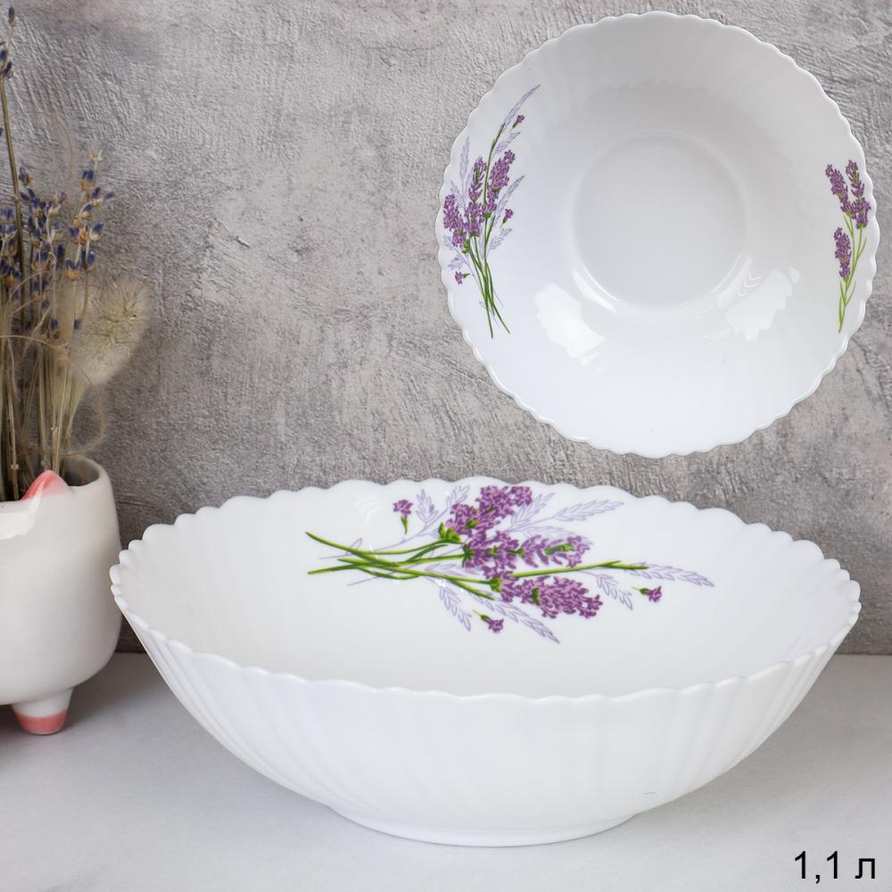 Салатник 1100 мл 200 мм / TW-80XN (7131-3) /уп 32/ Букет лаванды