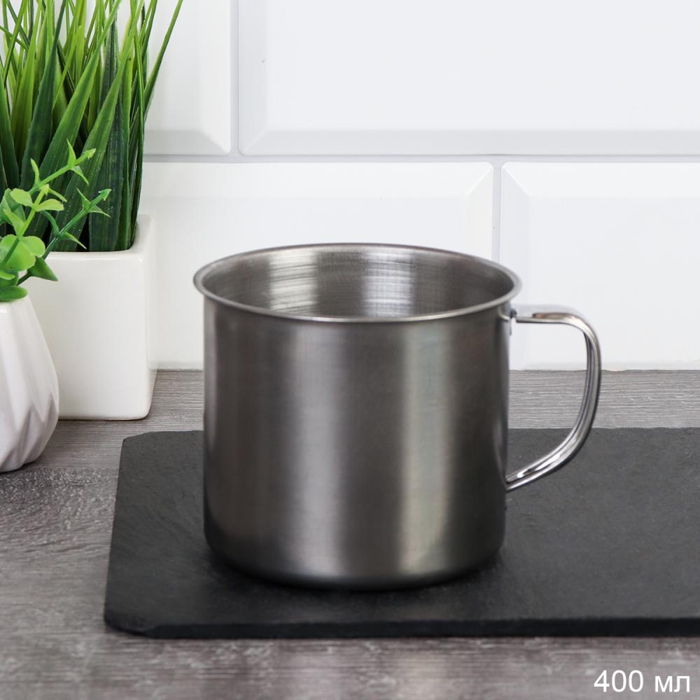 Кружка металл 400 мл 7,5х8,5 см / М-90 /уп 12/360/ 0,045