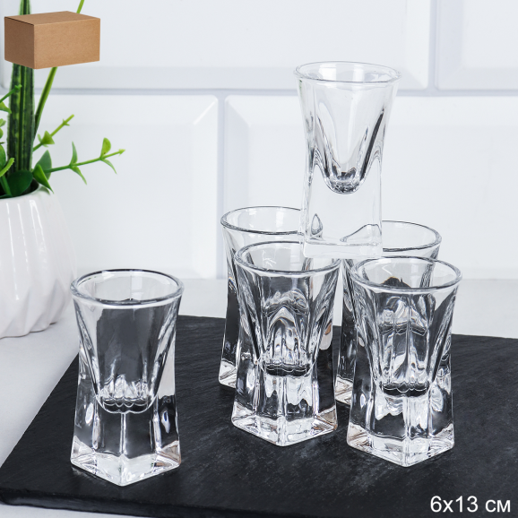 Стопка 13 мл Квадрат / HY2001 /уп 48/ ШТУЧНО