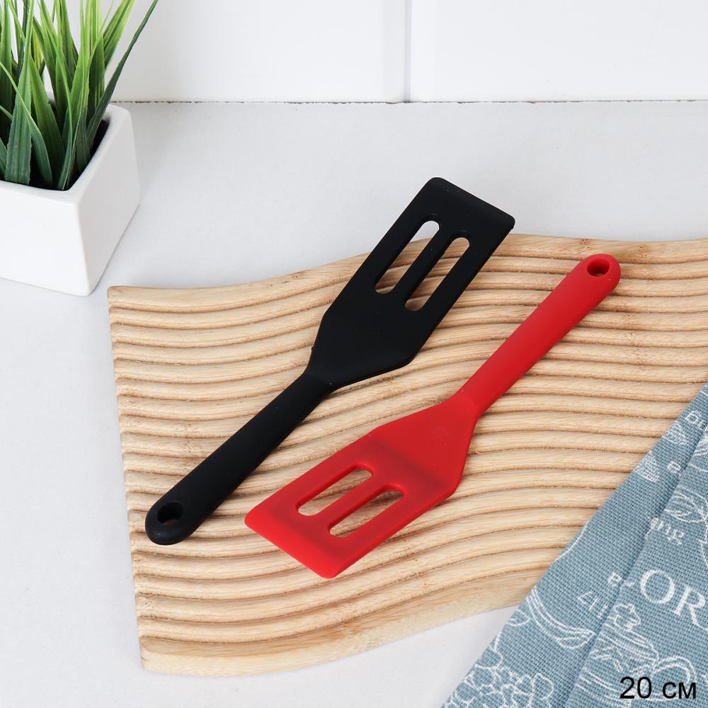 Лопатка с прорезями 20 см силиконовая / GR-720 /уп 300/ 0,04