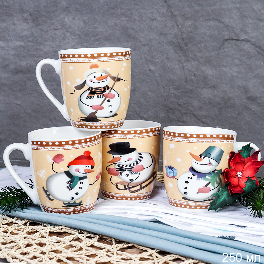 Кружка новогодняя 250 мл / X1188-10 /уп 12/96/