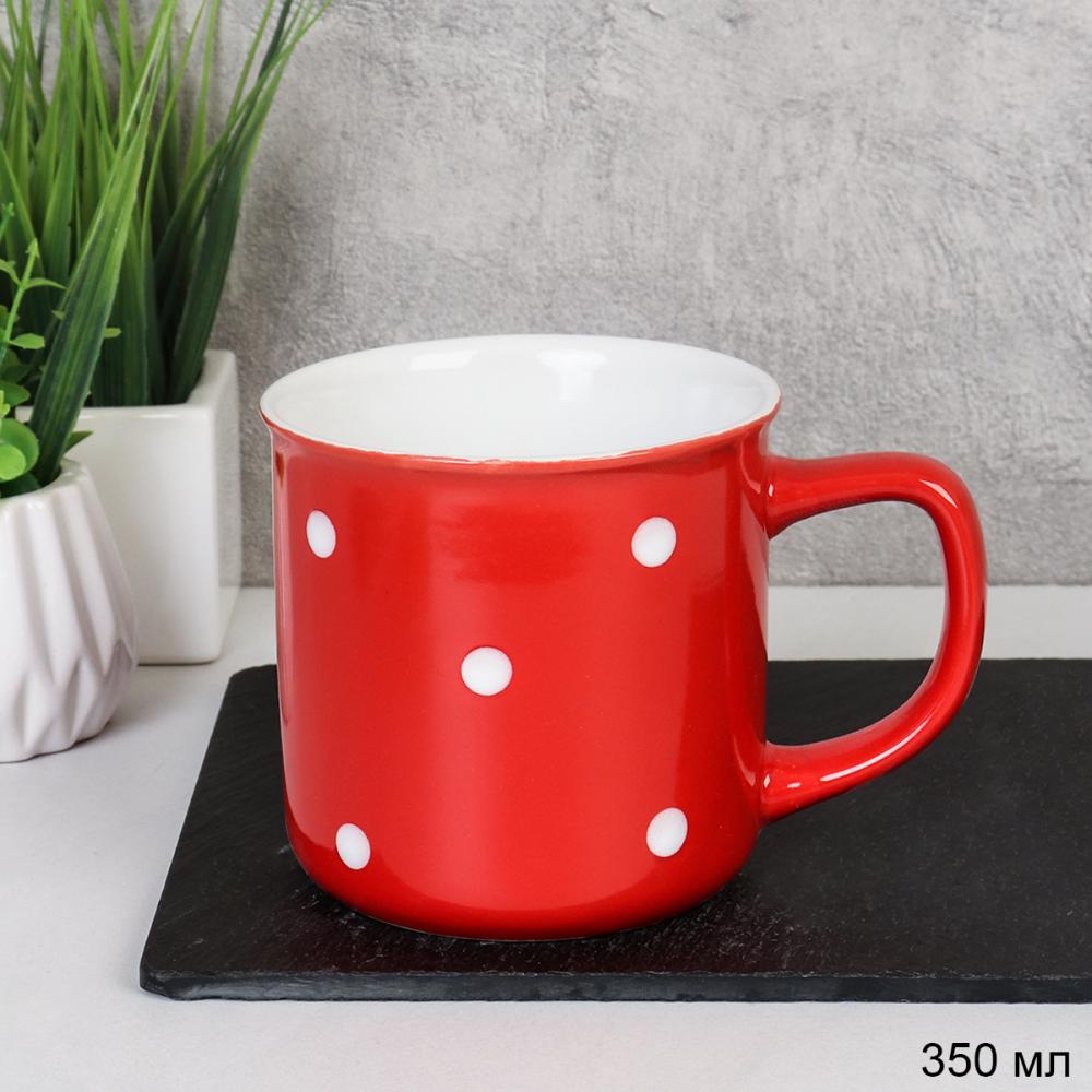Кружка 350 мл  / Red/20039-9 /уп 12/36/ Горох