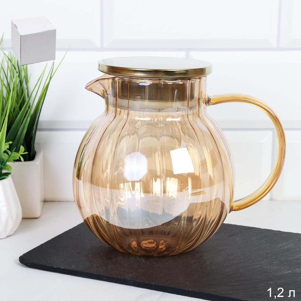 Кувшин 1200 мл / LCWJ7023 /уп 48/Металлическая крышка