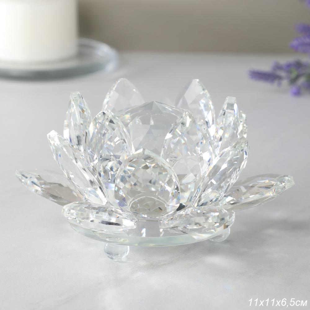 Сувенир из хрусталя Лотос 50# / GT798 /уп 48/5 см шар