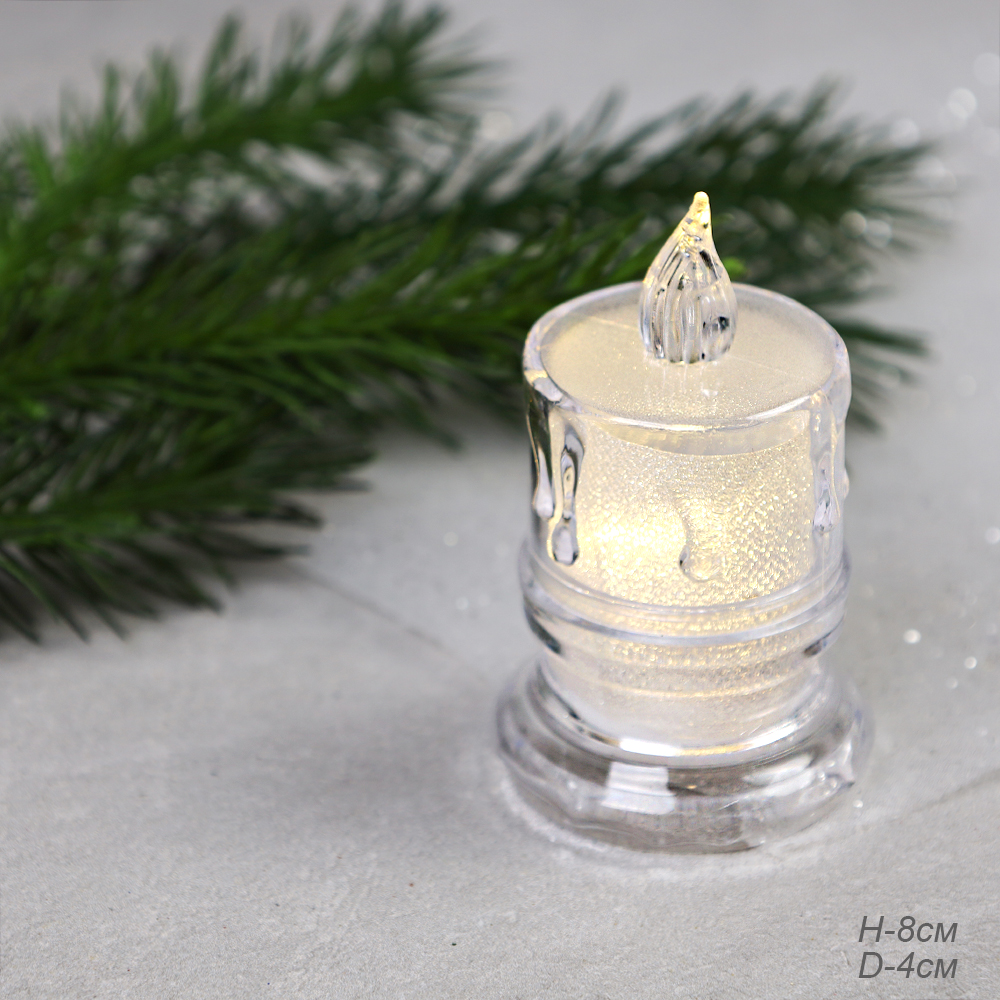 Свеча светодиодная 8 см / VFR-75 /уп 12/480/