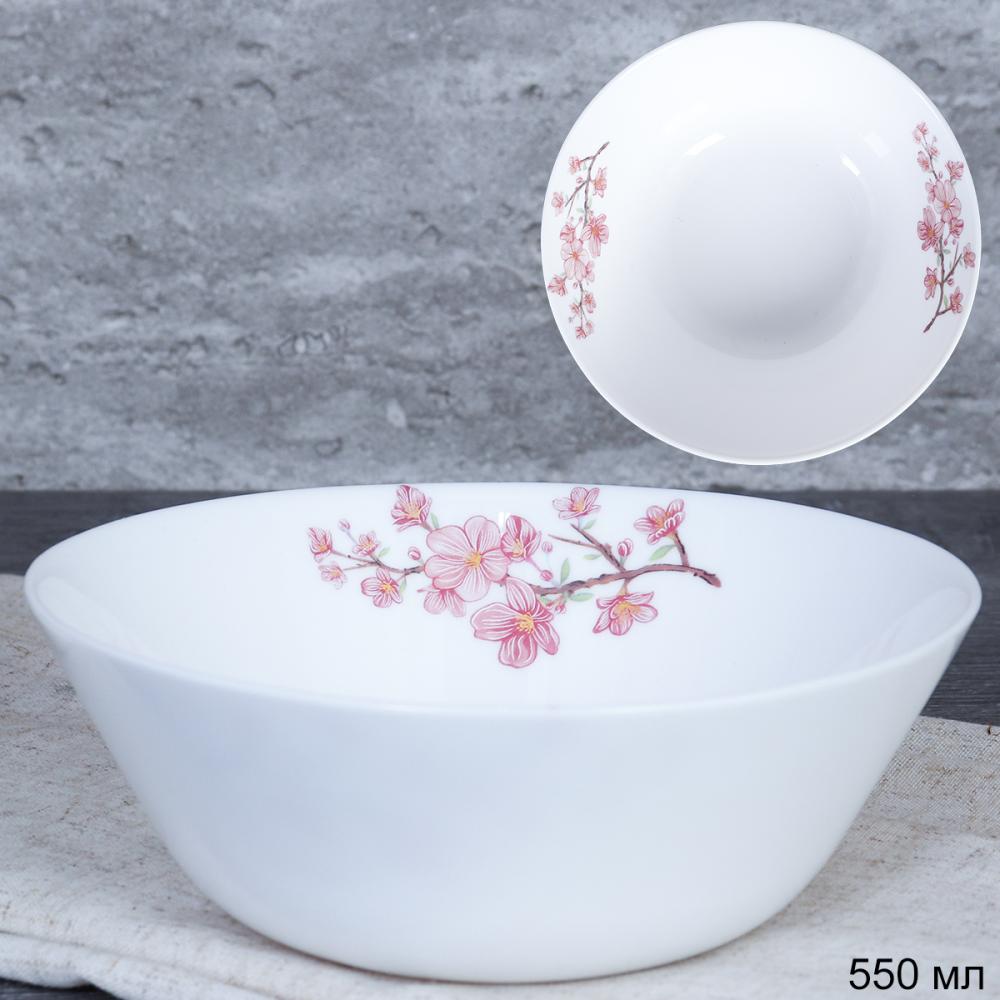 Салатник 550 мл 155 мм ЕВРО тарелка глубокая / 16/76220 (7196)/уп 2/ Сакура