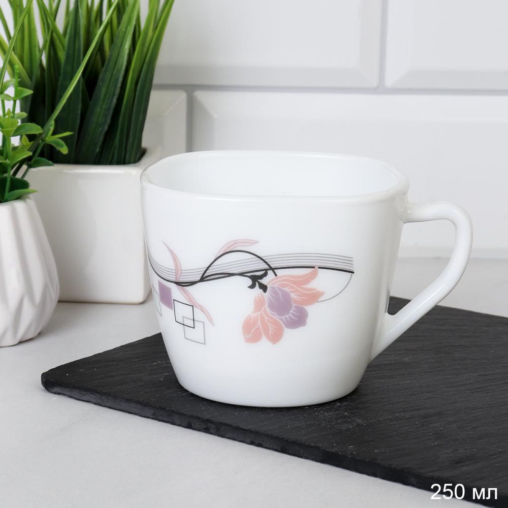 Кружка 250 мл квадратная / FXB220/12 (6834) /уп 8/ Абстракция геометрия