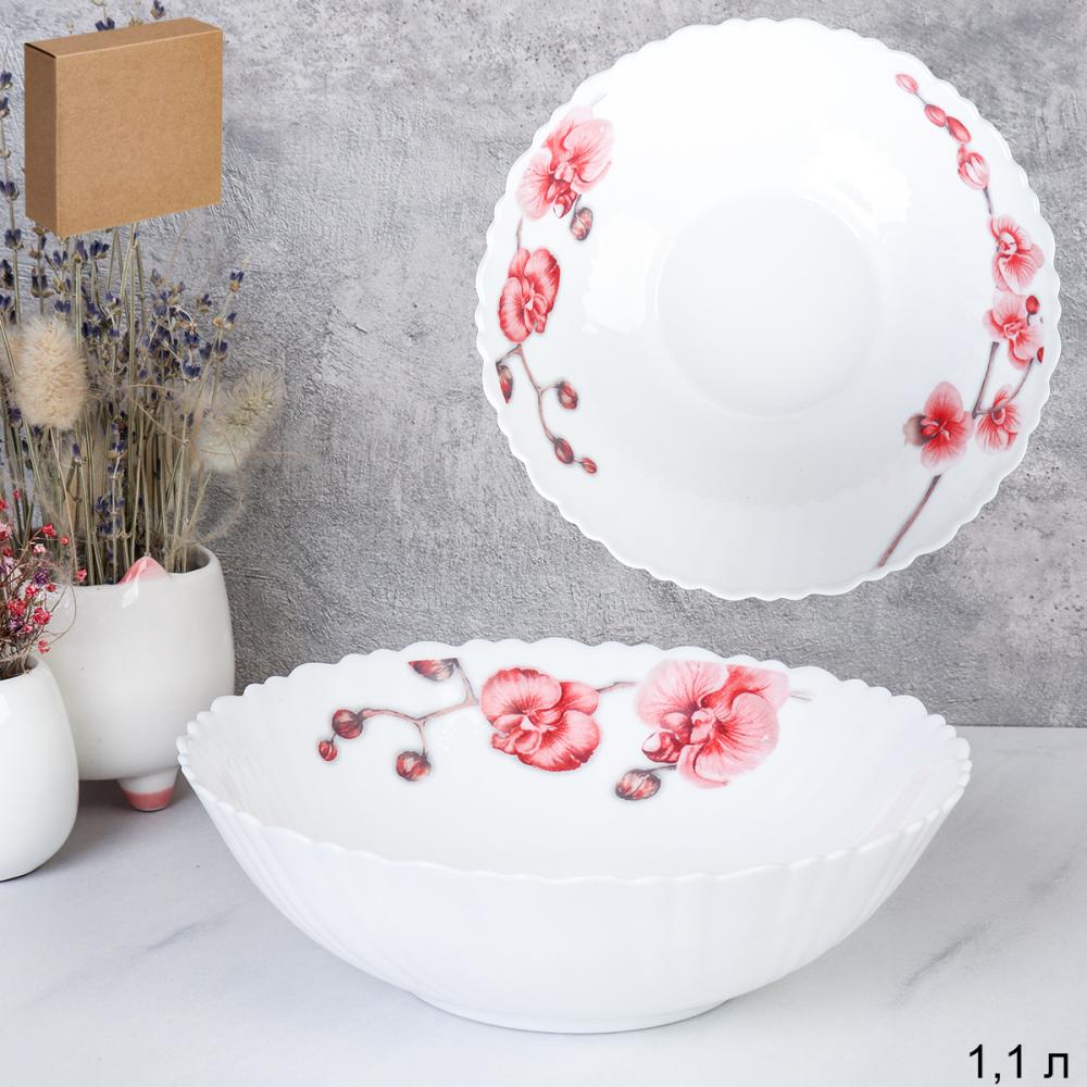 Салатник 1100 мл / 25/YGB-220 (6755) Орхидея на ветке