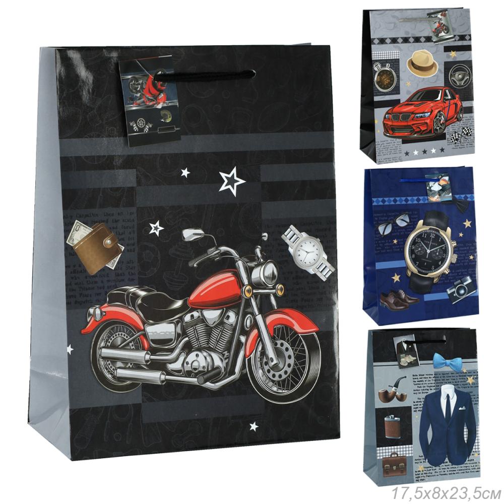 Пакет подарочный 18х23х9 / 310518 /уп 12/960/ микс 23 февраля