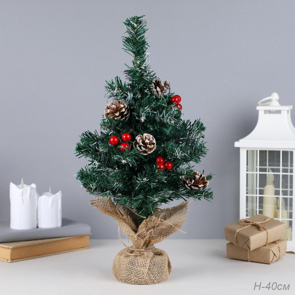 Елка искусственная настольная 40 см / 24H035 /уп 50/