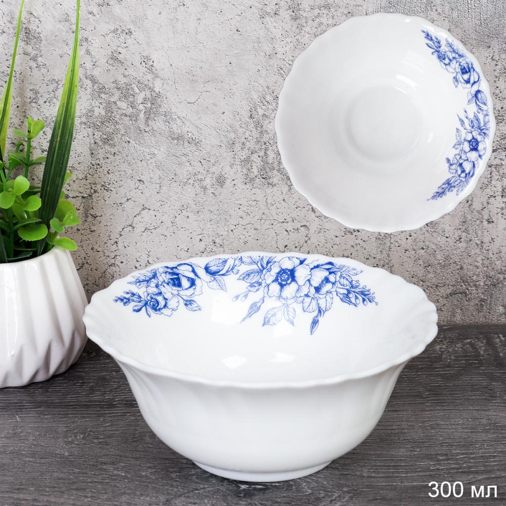 Салатник 300 мл 125 мм / LHBW-50XN (7367) /уп 6/72/ Цветы кобальт