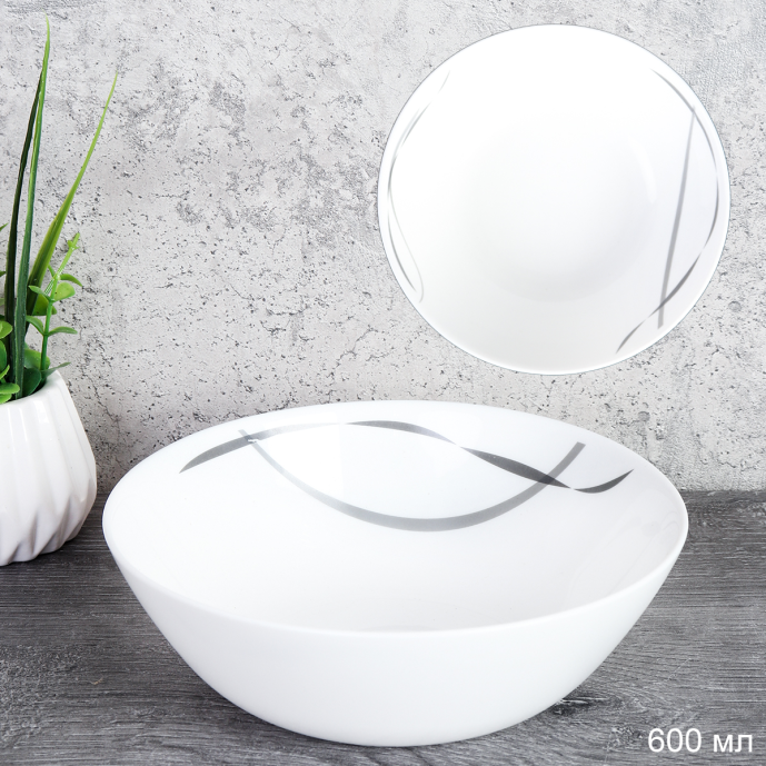 Тарелка глубокая суповая 600 мл 152 мм / LYGW60 (2026) /уп 6/72/ Дуэт 735540