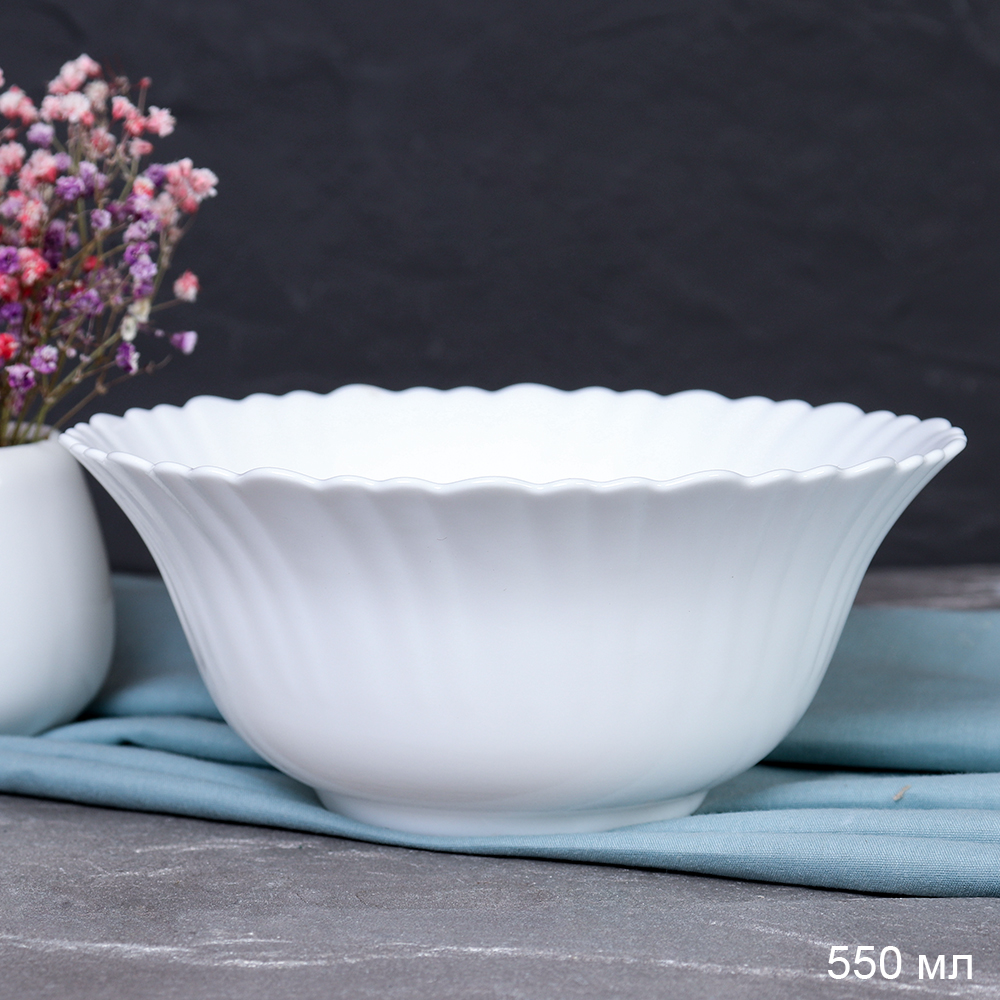 Салатник 550 мл 165 мм Тюльпан белый / 23 PCS-8967100