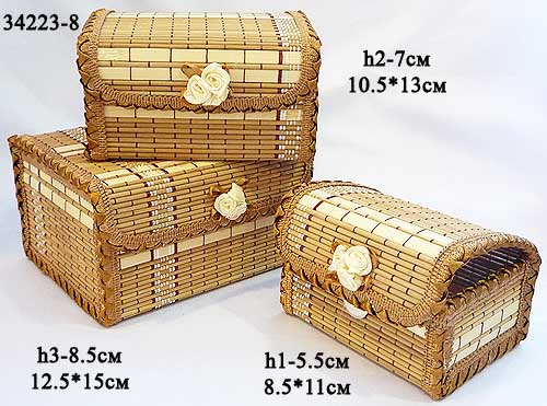 Шкатулки 3 предмета / 34223-8 /уп.100/