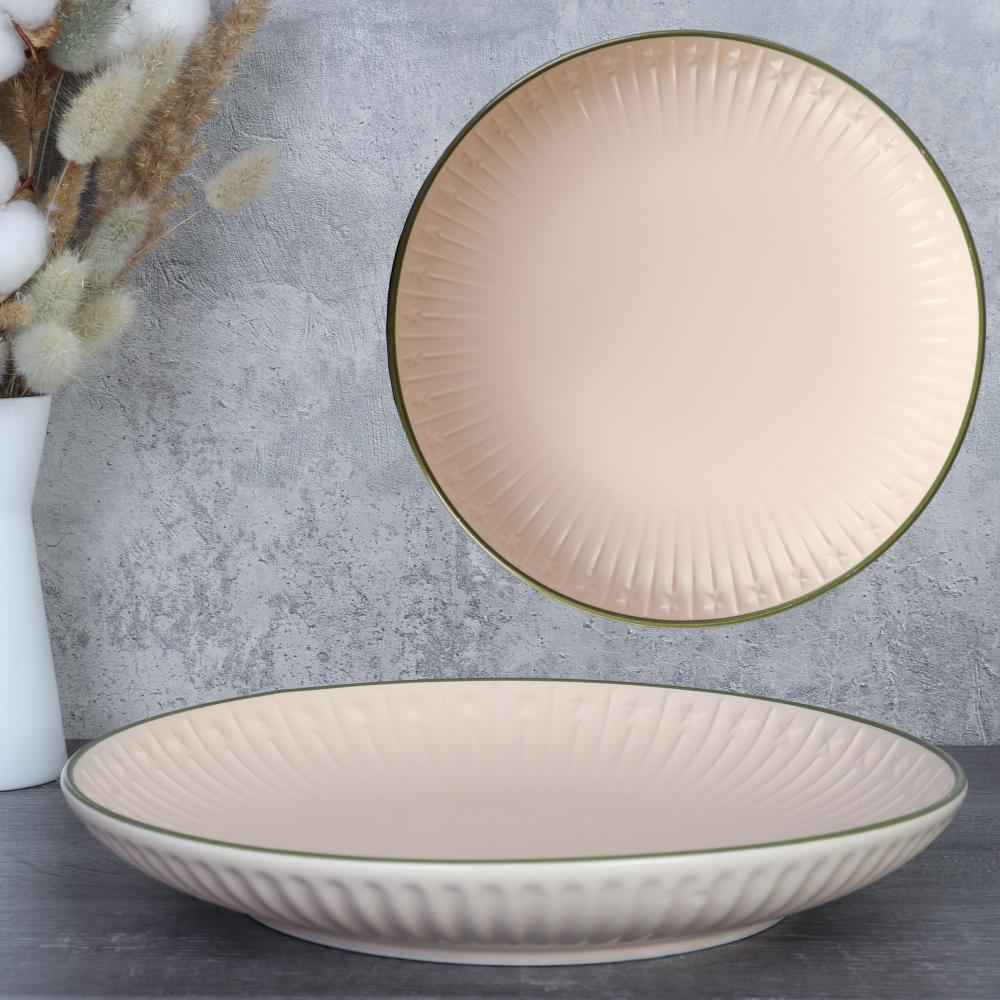 Тарелка глубокая 25 см / VF-6971 /уп 25/ персиковая