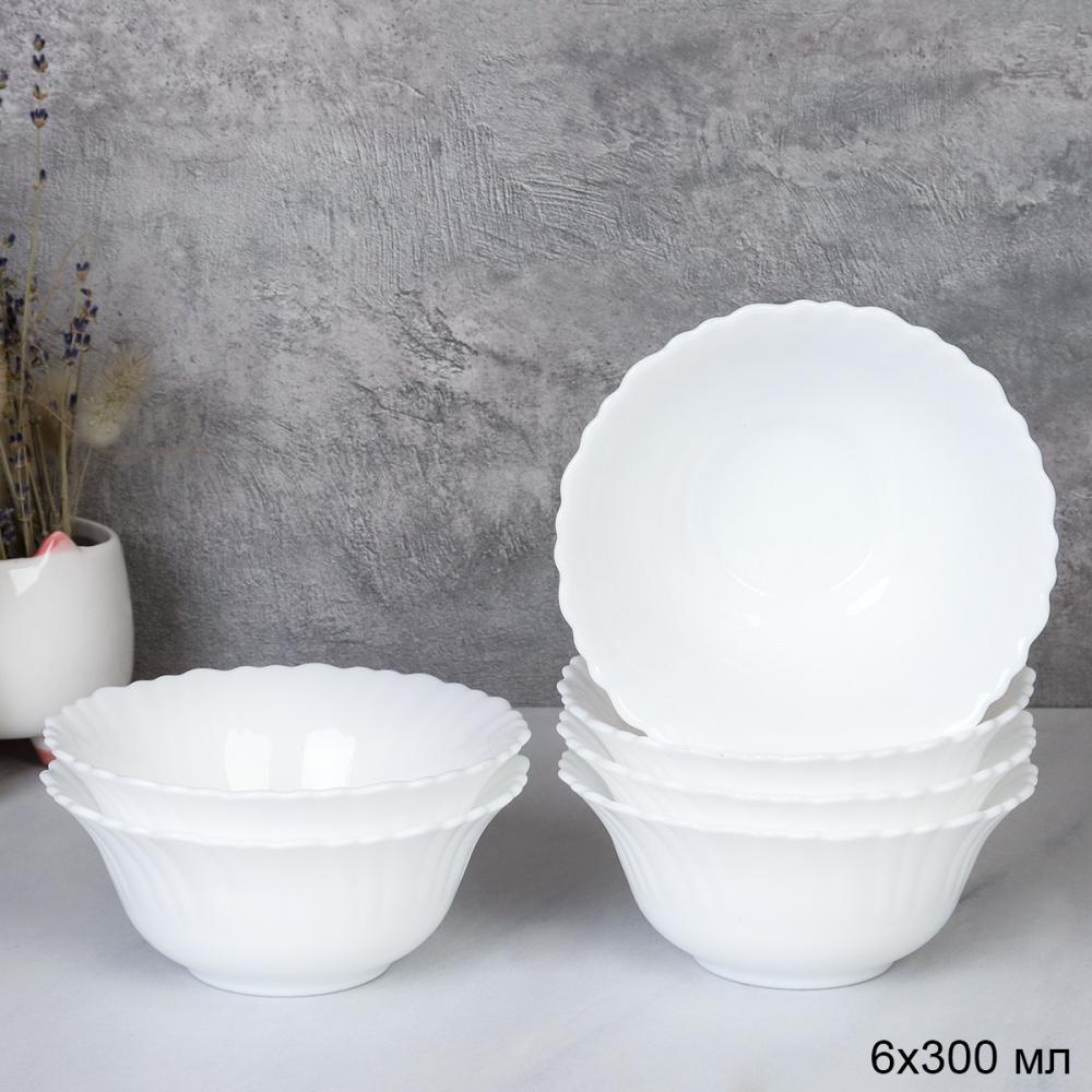 Набор салатников 6 штук 300 мл 127 мм Тюльпан / FLHKW50 (WHITE) /уп 12/