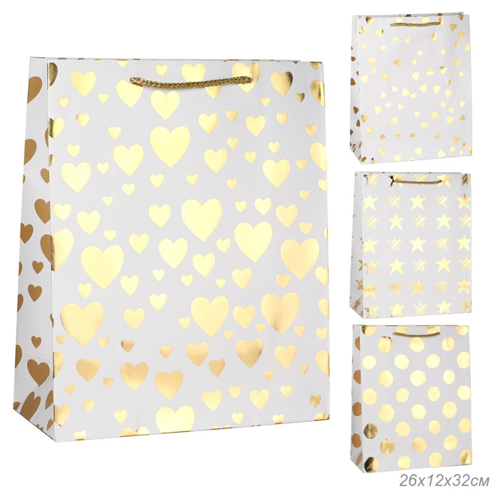 Пакет подарочный 26x32x12см / 3252L /уп 12/384/
