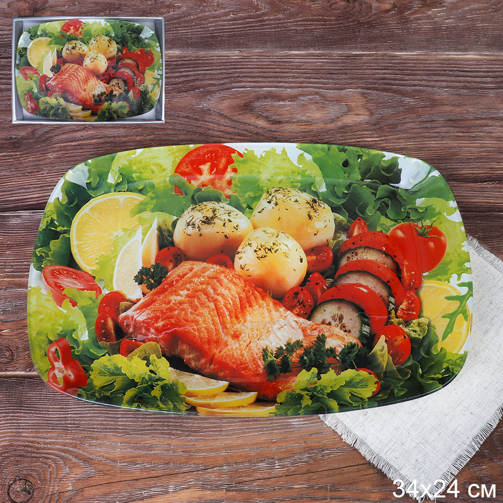 Блюдо прямоугольное глубокое 34х24 см / S445014C-T315 /уп 12/ 698718