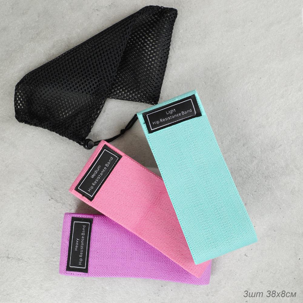 Набор фитнес резинок Woohooo Elastic Bands / мешок + инструкция / уп 40