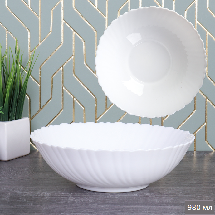 Тарелка глубокая суповая 980 мл 200 мм Классика белый Богатырь TW-80 (WHITE) /уп 32/ 730542
