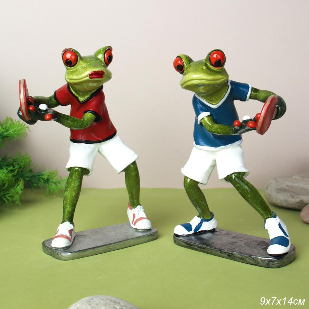 Фигурка Лягушка Теннисист 14 см / YX39021 /уп 2/24/