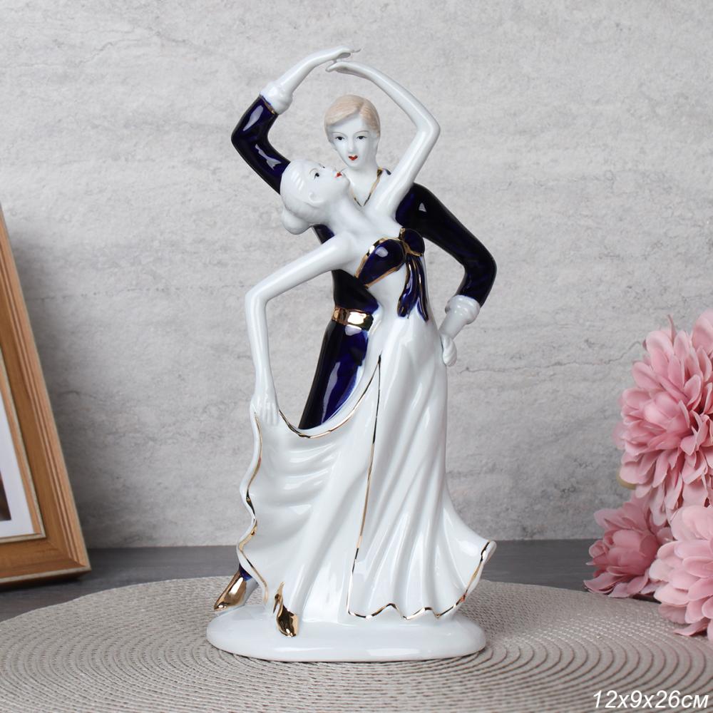 Статуэтка Влюбленные 26 см / W2053 /уп 24/кобальт