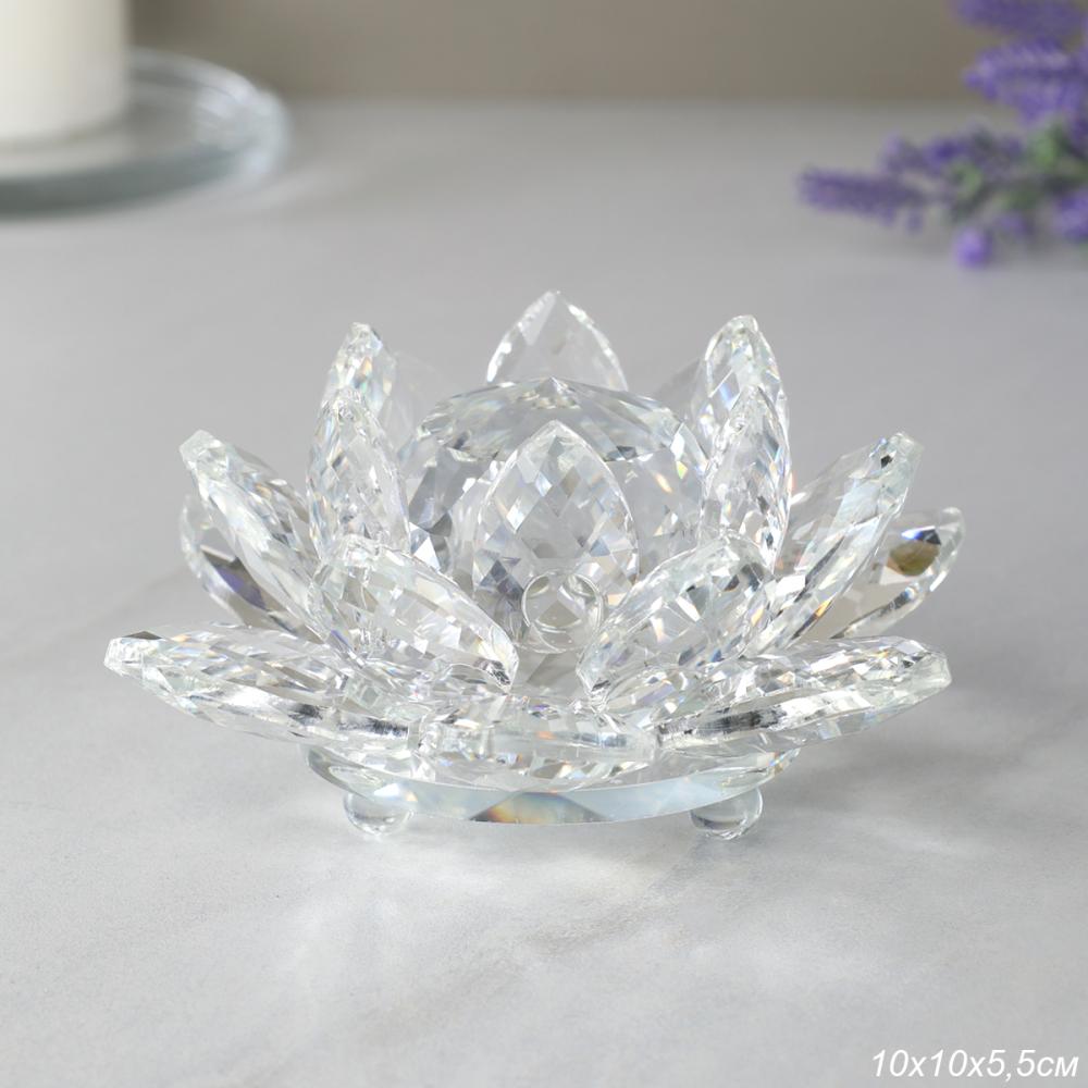 Сувенир из хрусталя Лотос 10см 40# / GT797 /уп 60/4 см шар