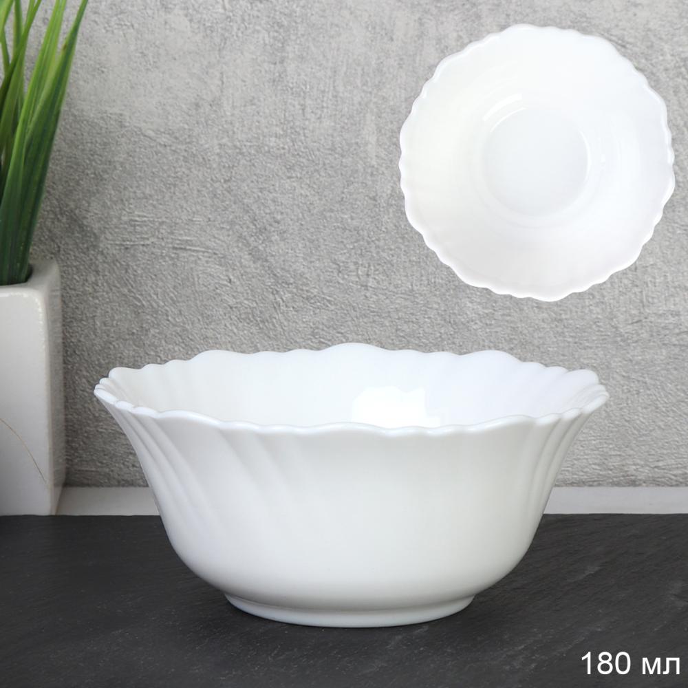 Салатник 180 мл 127 мм розетка Тюльпан белый Н AW40 (white) (уп 6/108)