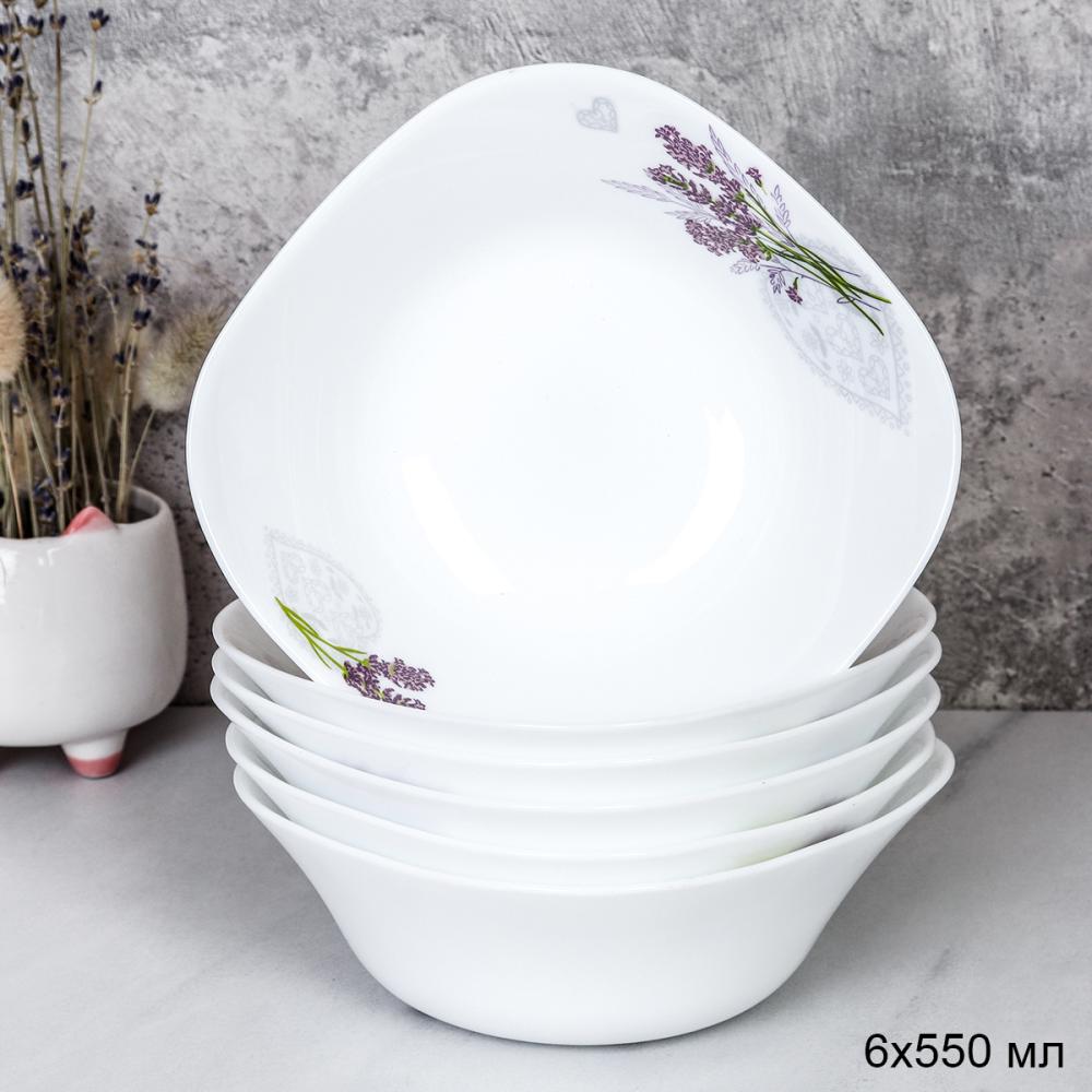 Набор суповых квадратных тарелок 6 штук 550 мл 152 мм тарелка глубокая / FSW-65XN (7131) /уп 10