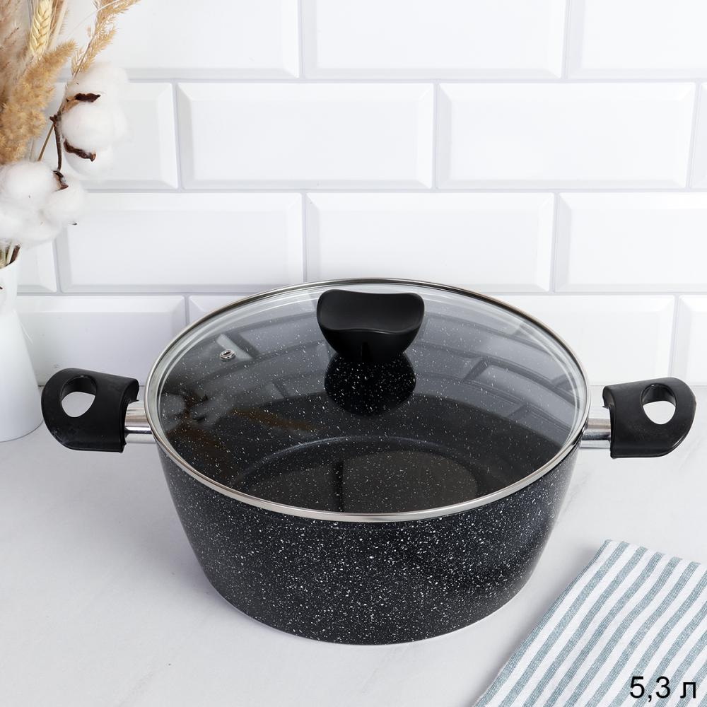 Кастрюля-жаровня 5,3 л с антипригарным покрытием / GL-676-5 /уп/ без упаковки/ 26 см