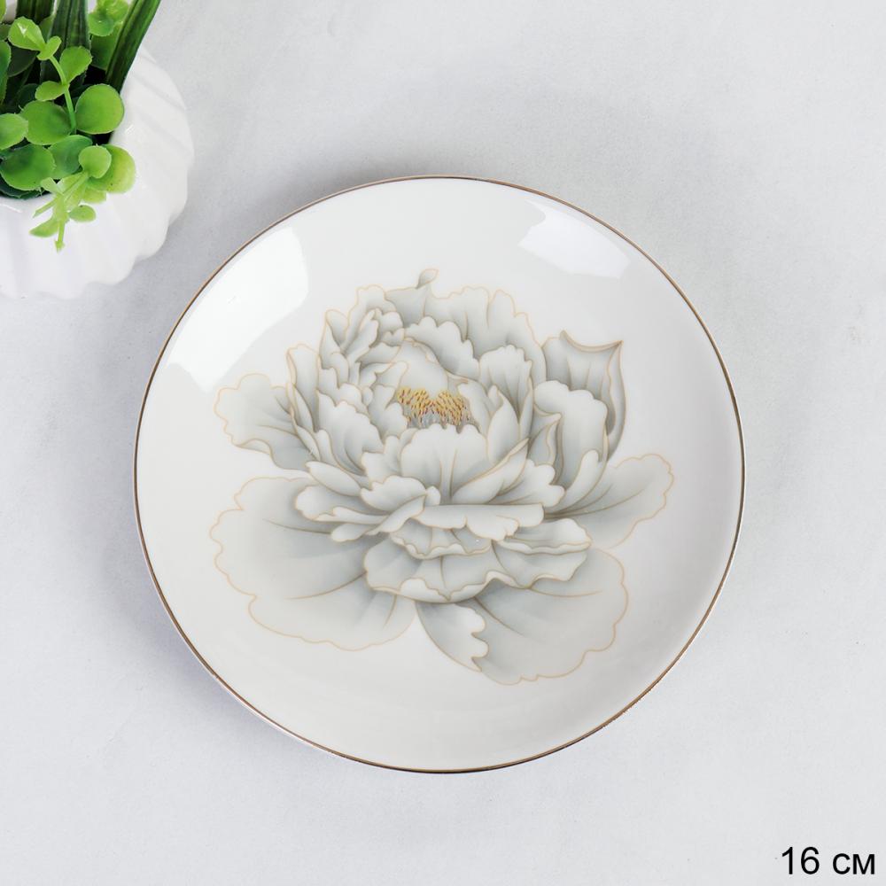 Блюдце / TC69-2439H-12M  /уп 8/ костяной фарфор металл подставка