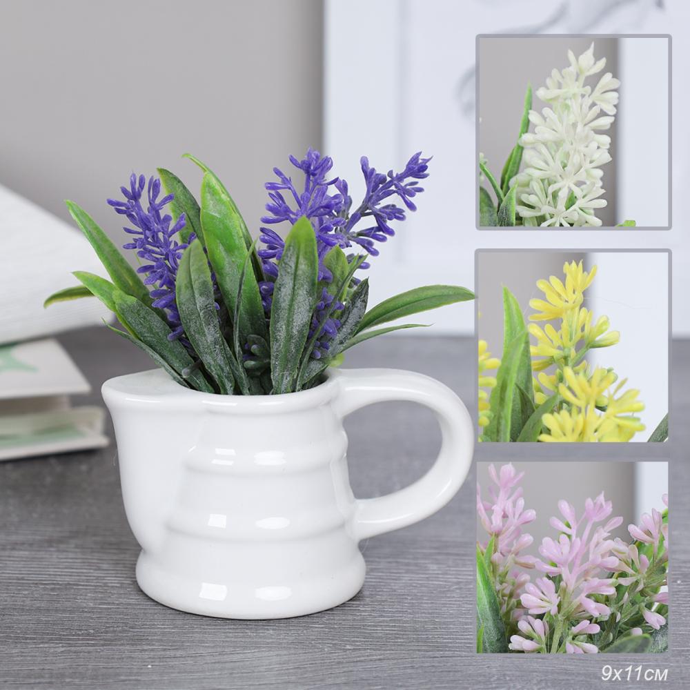 Цветочная композиция Лаванда лейка 11 см / 9090-4 /уп 72/