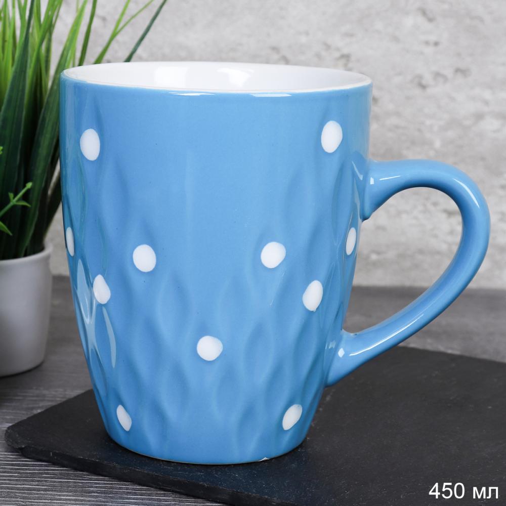 Кружка 450 мл  / 3312-4 /уп 12/36/ Горох Голубой