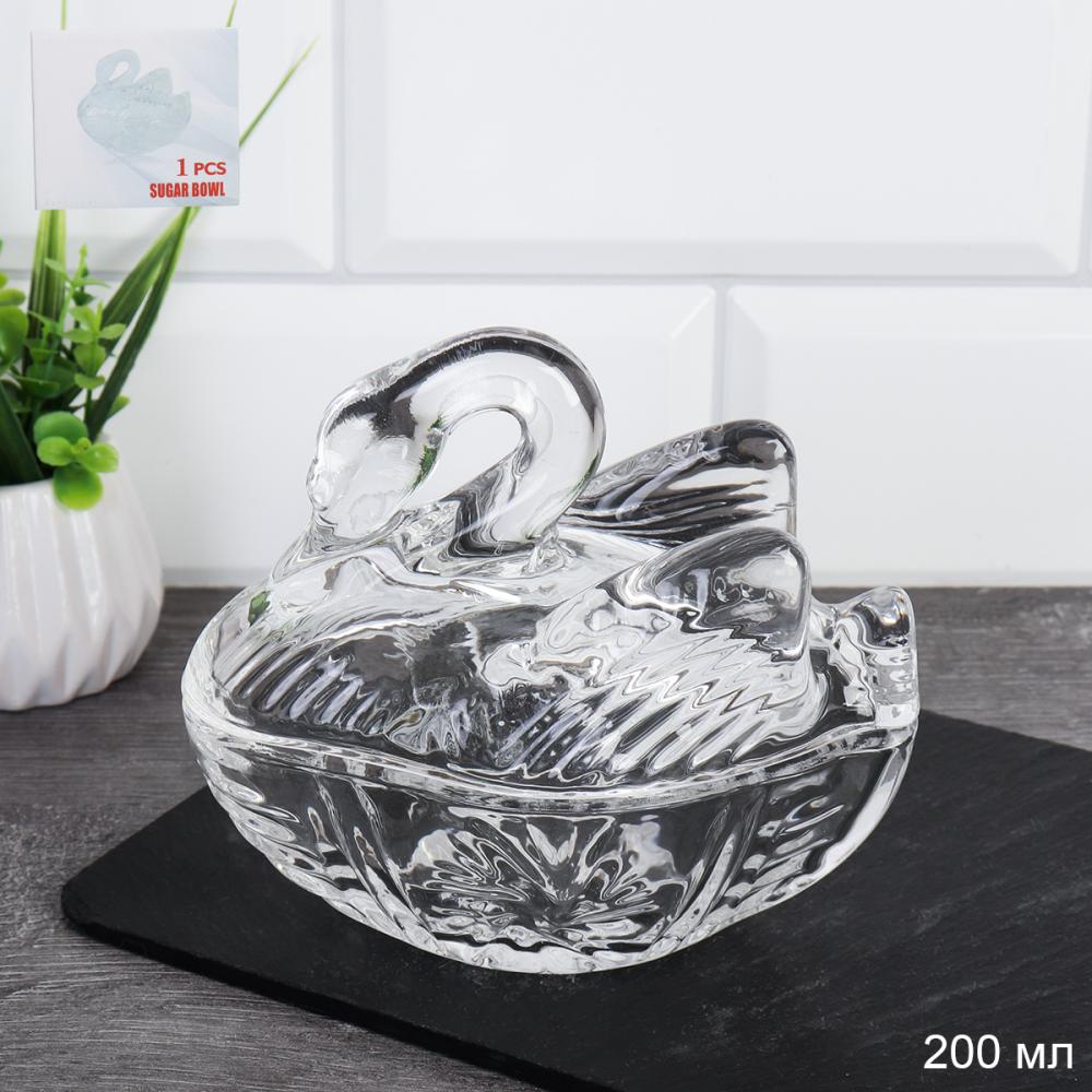 Икорница Лебедь 200 мл 13,5x8,5 см / G24012 /уп 36/*