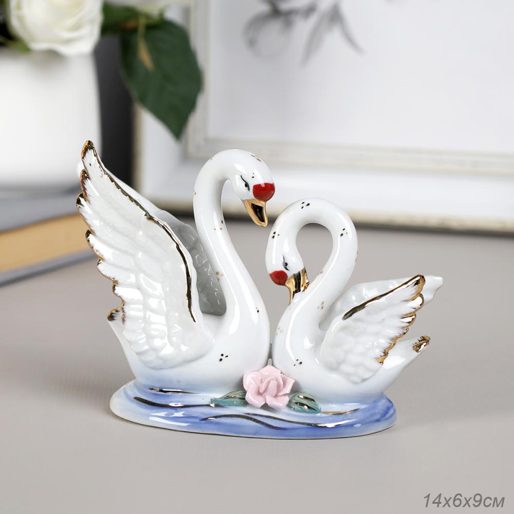 Статуэтка Лебедь 14х9 см / XH:0738 /уп 96/БЕЗ ИНДИВИДУАЛЬНОЙ УПАКОВКИ