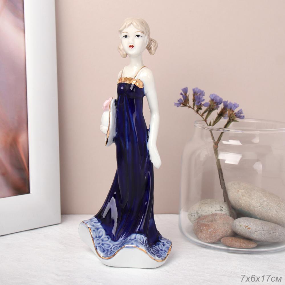 Статуэтка Девочка 17 см / W709 /уп 80/кобальт