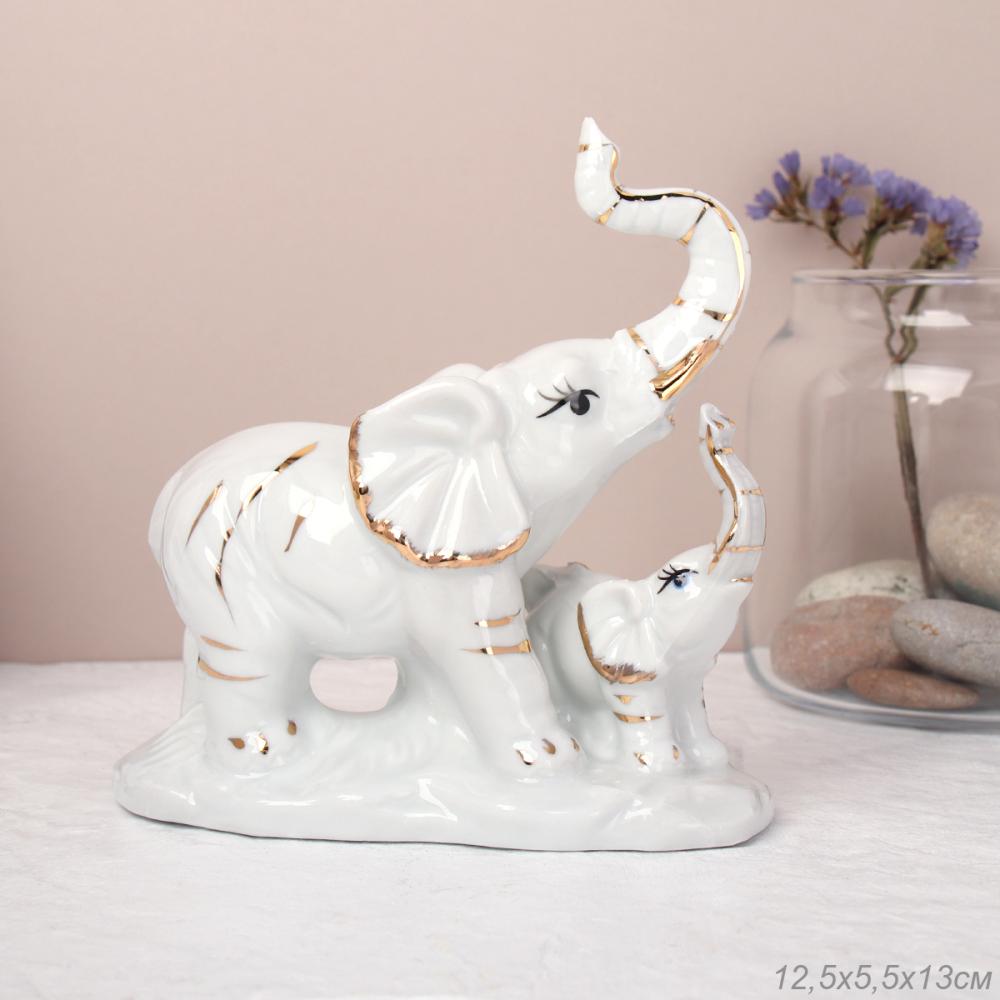 Статуэтка Слоны 13х6х12 см / W3123А /уп 60/