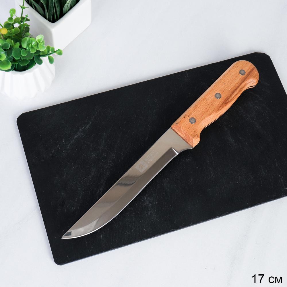 Нож кухонный 28х17см ручка дерево / C42-706-A /уп 144/