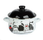 Кастрюля 3,6 л Хвостатые друзья индукция / 894-542 /уп / эмалированная