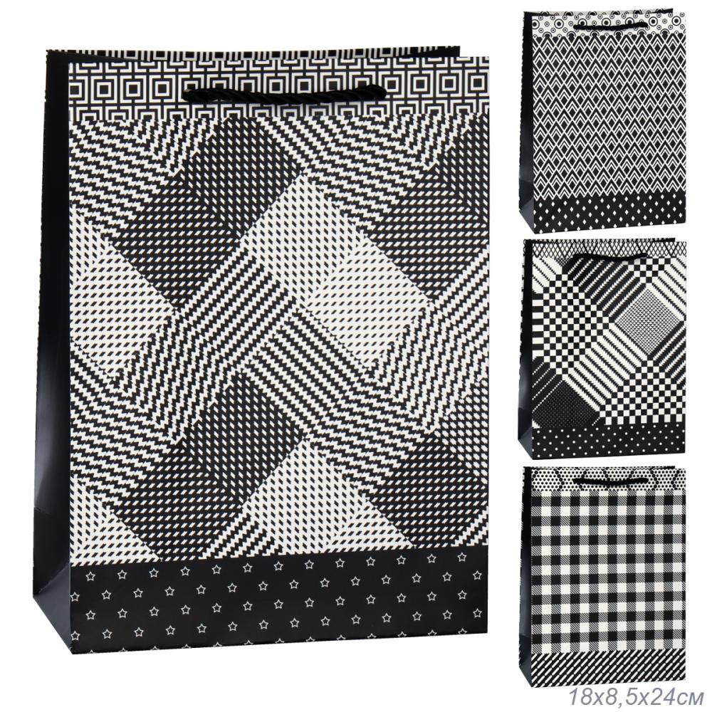 Пакет подарочный 18x24x8,5 / 24818S /уп 12/720/