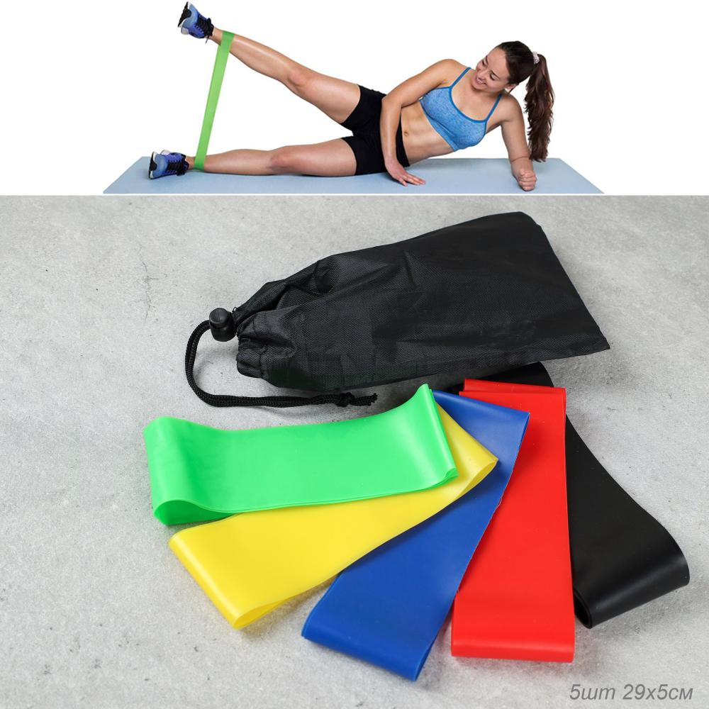 Набор фитнес резинок Woohooo Elastic Bands / WE-S5MC / TPE / SET 5 / multicolor