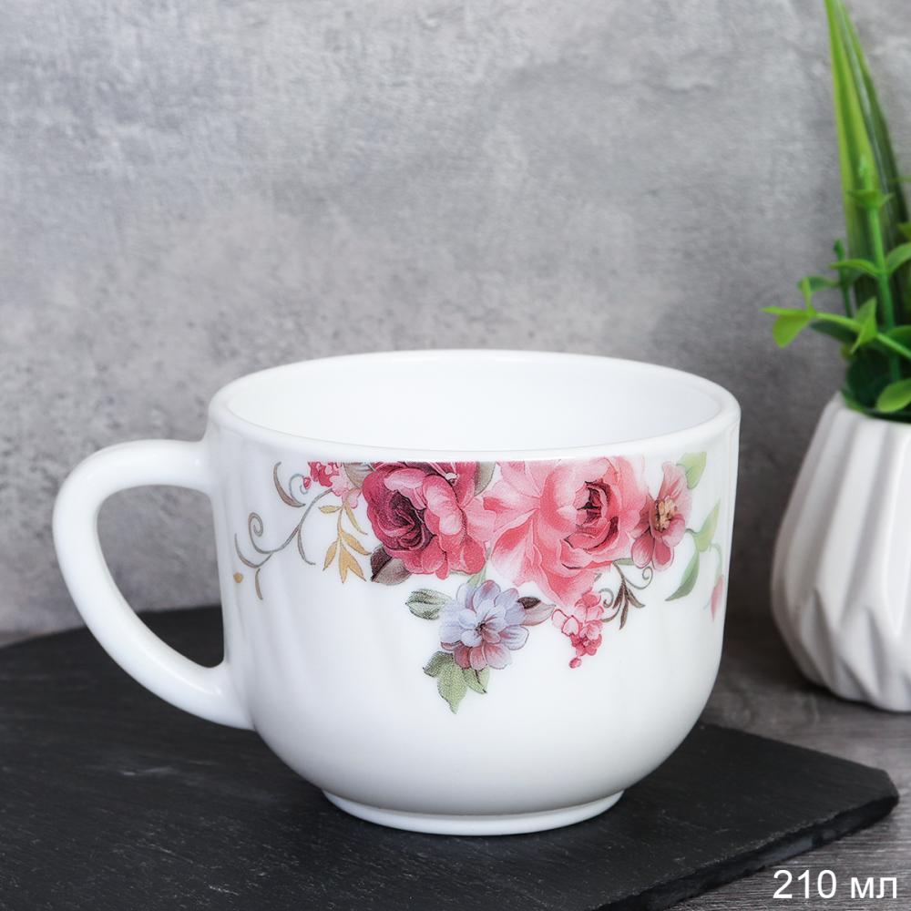 Кружка 210 мл Чашка чайная / XWB210 (2024) /уп 6/72/ Розовая композиция