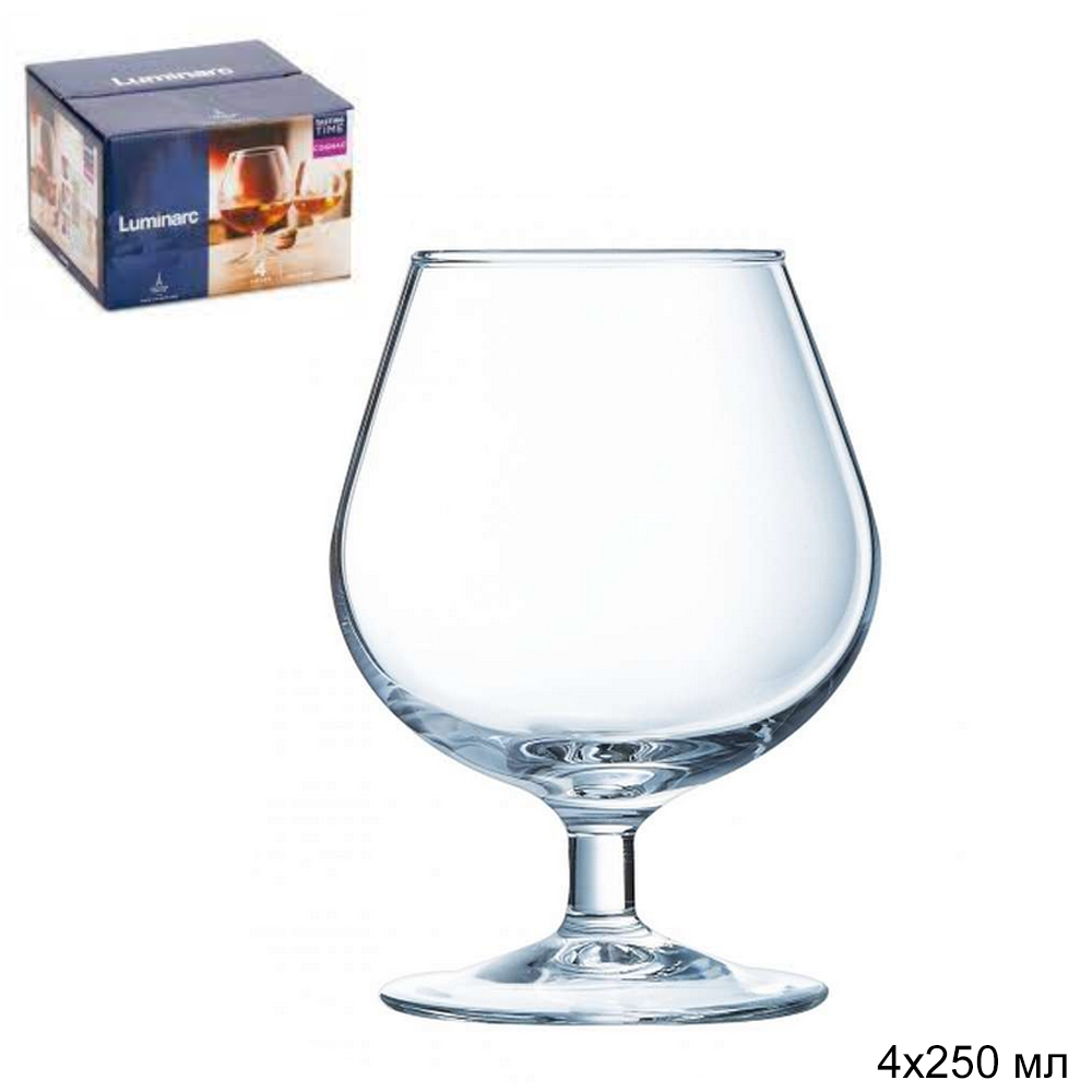 Бокал 4 штуки 250 мл Время дегустаций / P9243 /уп 4/ Люминарк