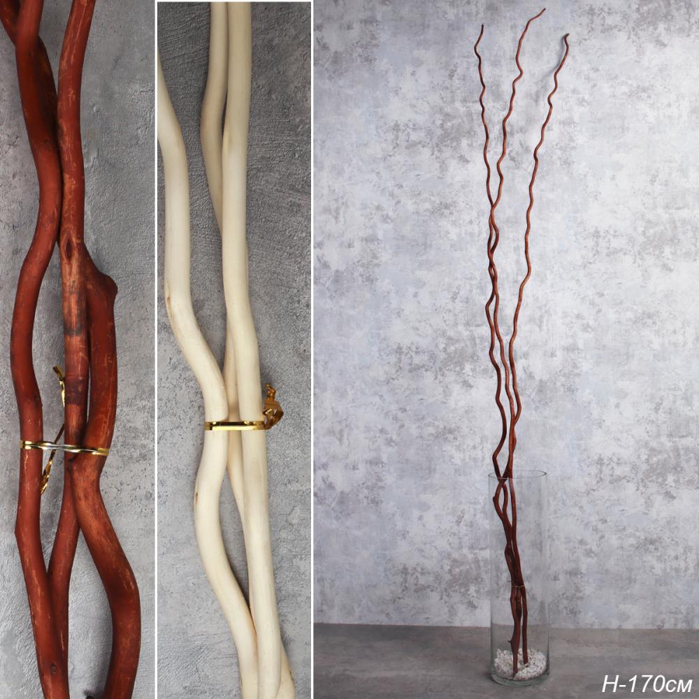 Сухоцвет набор 3 штуки 170 см коричневая / 1012-3 /уп 100/ ветка-коряга