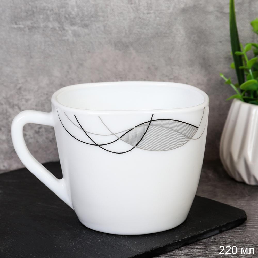 Кружка 220 мл квадратная / FCB220 (2029) /уп 6/48/ Абстракция волны