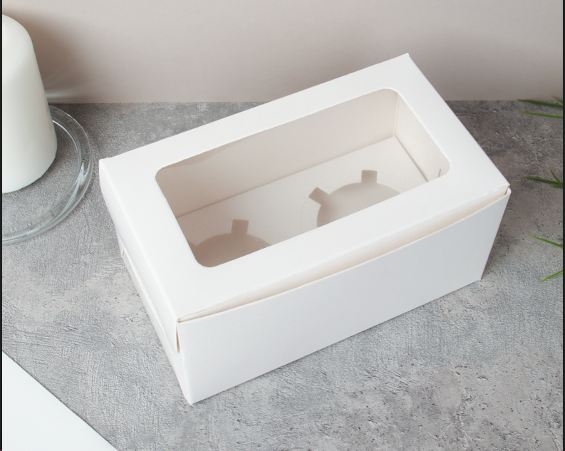 Коробка подарочная складная Белая 13х9x7 см / QR97 /уп 12/420/689432 Капкейк